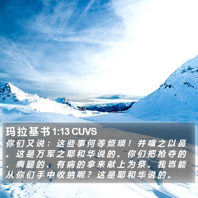 玛 拉 基 书 1:13 CUVS Bible Verse Image