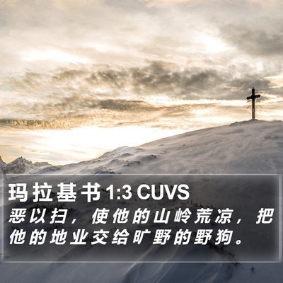 玛 拉 基 书 1:3 CUVS Bible Verse Image