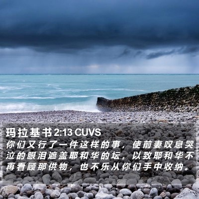 玛 拉 基 书 2:13 CUVS Bible Verse Image
