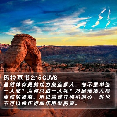 玛 拉 基 书 2:15 CUVS Bible Verse Image