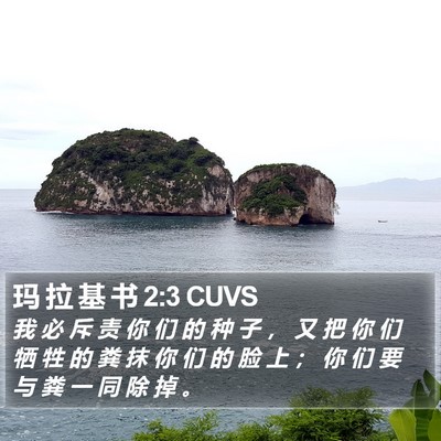 玛 拉 基 书 2:3 CUVS Bible Verse Image