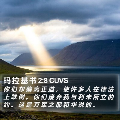 玛 拉 基 书 2:8 CUVS Bible Verse Image