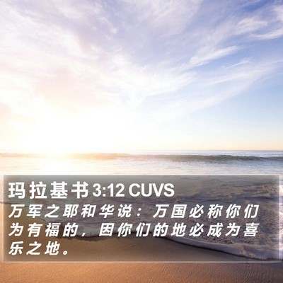 玛 拉 基 书 3:12 CUVS Bible Verse Image
