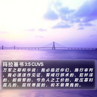 玛 拉 基 书 3:5 CUVS Bible Verse Image