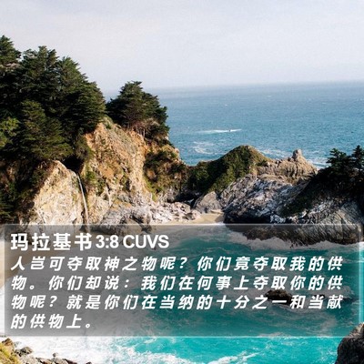 玛 拉 基 书 3:8 CUVS Bible Verse Image
