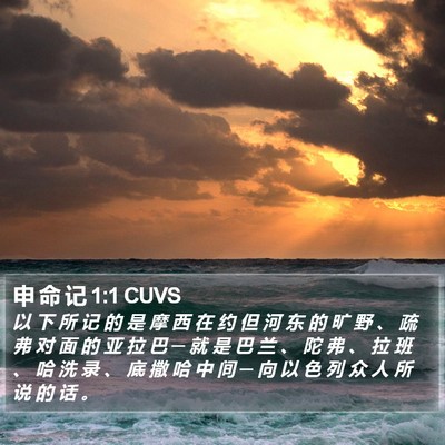 申 命 记 1:1 CUVS Bible Verse Image