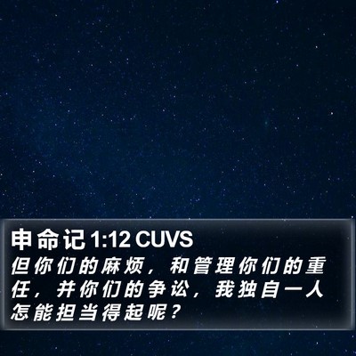 申 命 记 1:12 CUVS Bible Verse Image