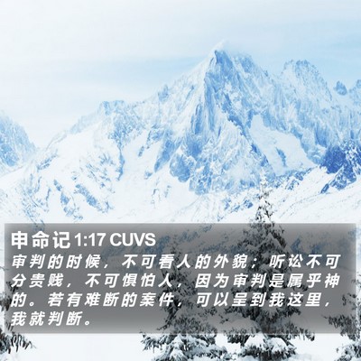 申 命 记 1:17 CUVS Bible Verse Image