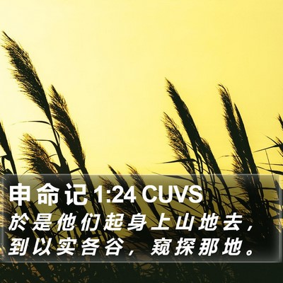 申 命 记 1:24 CUVS Bible Verse Image