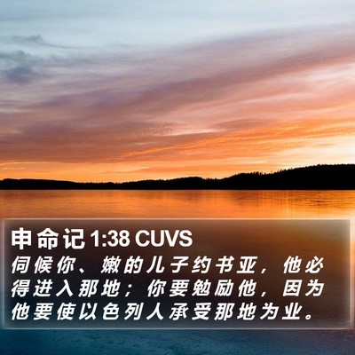 申 命 记 1:38 CUVS Bible Verse Image