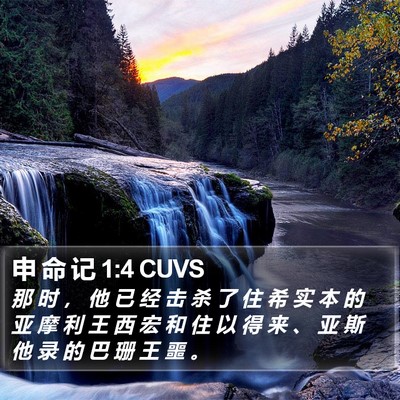 申 命 记 1:4 CUVS Bible Verse Image