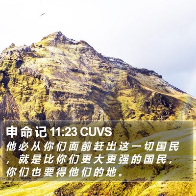 申 命 记 11:23 CUVS Bible Verse Image