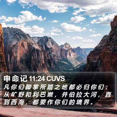 申 命 记 11:24 CUVS Bible Verse Image