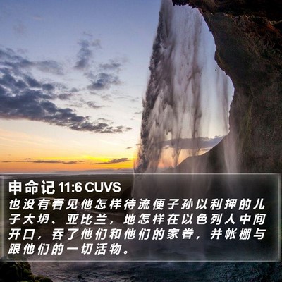 申 命 记 11:6 CUVS Bible Verse Image