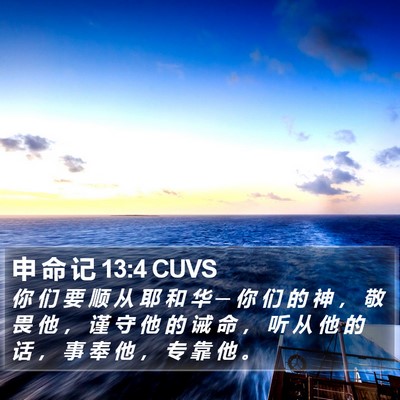 申 命 记 13:4 CUVS Bible Verse Image