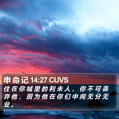 申 命 记 14:27 CUVS Bible Verse Image
