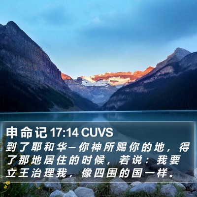 申 命 记 17:14 CUVS Bible Verse Image