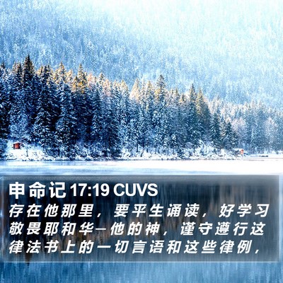 申 命 记 17:19 CUVS Bible Verse Image