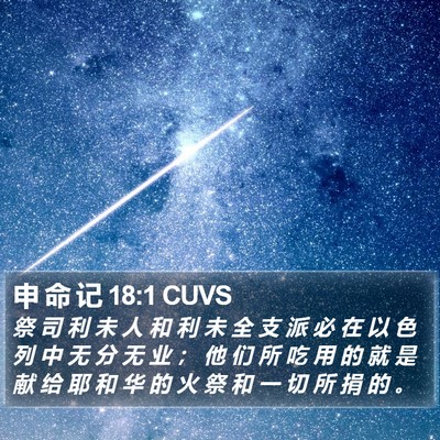 申 命 记 18:1 CUVS Bible Verse Image