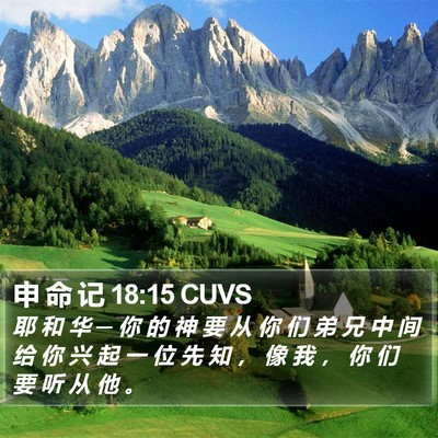 申 命 记 18:15 CUVS Bible Verse Image