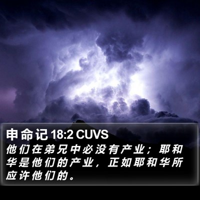 申 命 记 18:2 CUVS Bible Verse Image