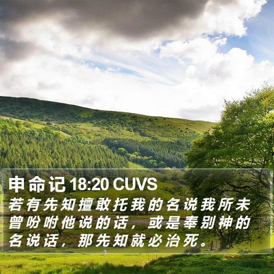 申 命 记 18:20 CUVS Bible Verse Image