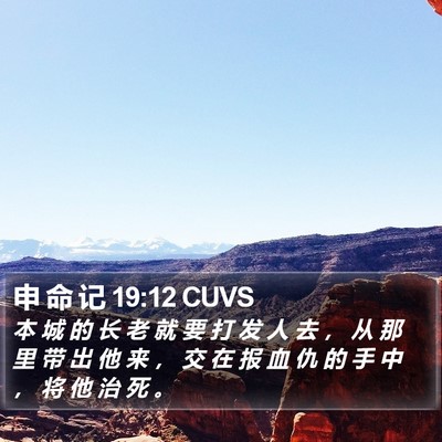 申 命 记 19:12 CUVS Bible Verse Image