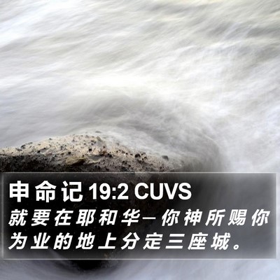 申 命 记 19:2 CUVS Bible Verse Image