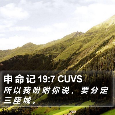 申 命 记 19:7 CUVS Bible Verse Image
