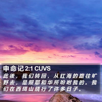 申 命 记 2:1 CUVS Bible Verse Image
