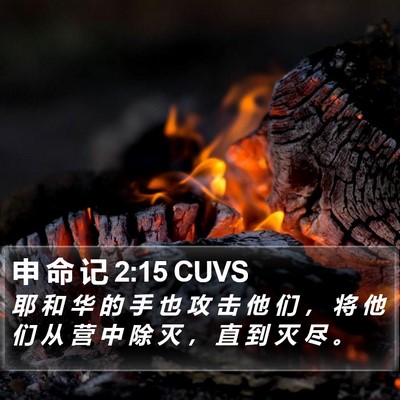 申 命 记 2:15 CUVS Bible Verse Image