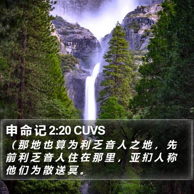 申 命 记 2:20 CUVS Bible Verse Image