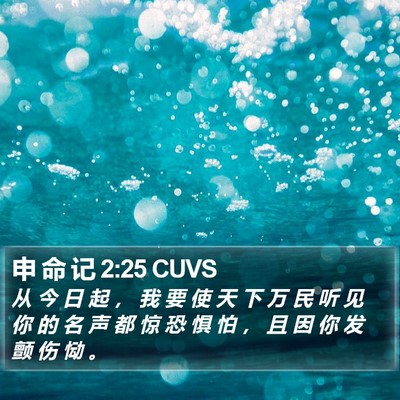 申 命 记 2:25 CUVS Bible Verse Image