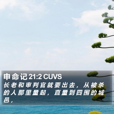 申 命 记 21:2 CUVS Bible Verse Image