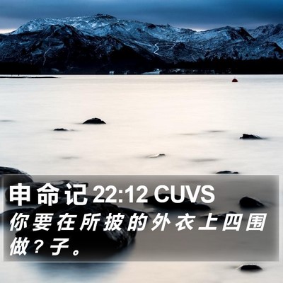 申 命 记 22:12 CUVS Bible Verse Image