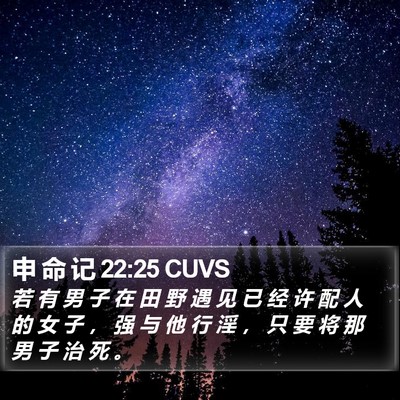 申 命 记 22:25 CUVS Bible Verse Image