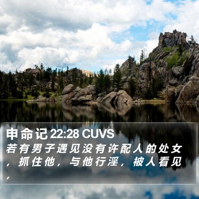 申 命 记 22:28 CUVS Bible Verse Image