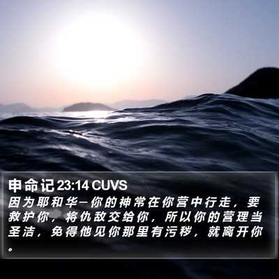 申 命 记 23:14 CUVS Bible Verse Image