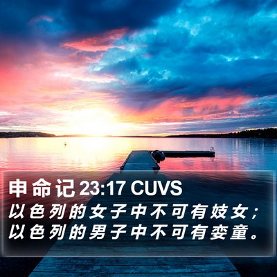 申 命 记 23:17 CUVS Bible Verse Image