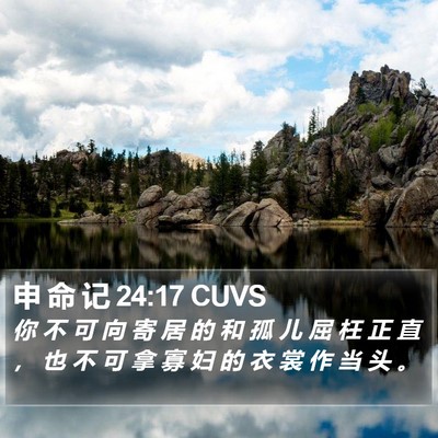 申 命 记 24:17 CUVS Bible Verse Image
