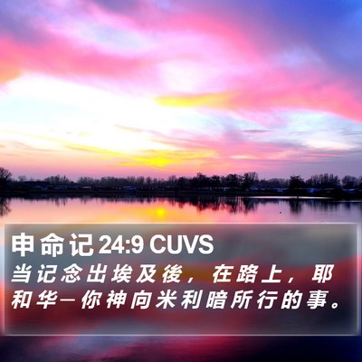 申 命 记 24:9 CUVS Bible Verse Image