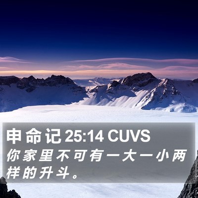申 命 记 25:14 CUVS Bible Verse Image