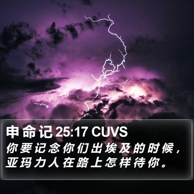 申 命 记 25:17 CUVS Bible Verse Image