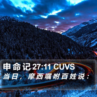 申 命 记 27:11 CUVS Bible Verse Image