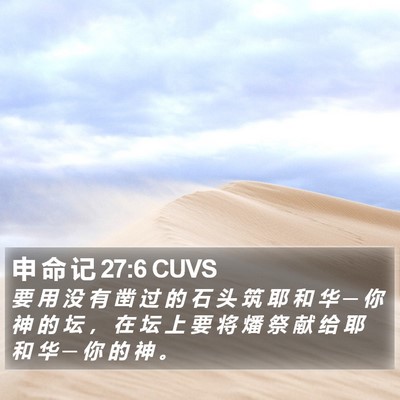 申 命 记 27:6 CUVS Bible Verse Image