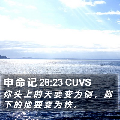 申 命 记 28:23 CUVS Bible Verse Image