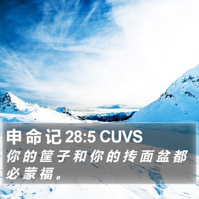 申 命 记 28:5 CUVS Bible Verse Image