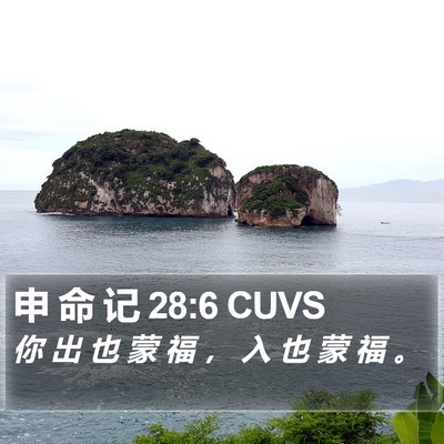 申 命 记 28:6 CUVS Bible Verse Image