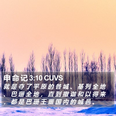 申 命 记 3:10 CUVS Bible Verse Image