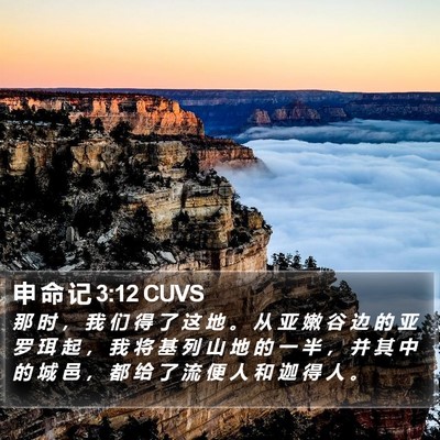 申 命 记 3:12 CUVS Bible Verse Image